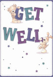 Irresistibly cheerful and gently vibrant, this illustrated get well card brightens the path to recovery for loved ones in Colney Hatch. Two adorable friends-a snuggly teddy bear and a lively puppy-work together to present large, colourful letters spelling out 'Get Well.' The indigo and teal tones of the text pop against a smooth, creamy background, their hues exuding calm and encouragement. Star accents in blue and purple twinkle about, suggesting magic and hope tinged with the caring spirit found near Colney Hatch's parks and playgrounds. The lovingly rendered fur of each character feels almost tangible, as if offering a comforting embrace reminiscent of a just-delivered bouquet from a trusted Colney Hatch florist. This card delivers more than just words-it offers a radiant lift and a heartfelt message, ideal for sending comfort and kindness to anyone recovering on Colney Hatch Lane or in surrounding neighbourhoods. Every illustrated detail is a tribute to thoughtful care, echoing the sincerity and community focus of Flower Delivery Colney Hatch.